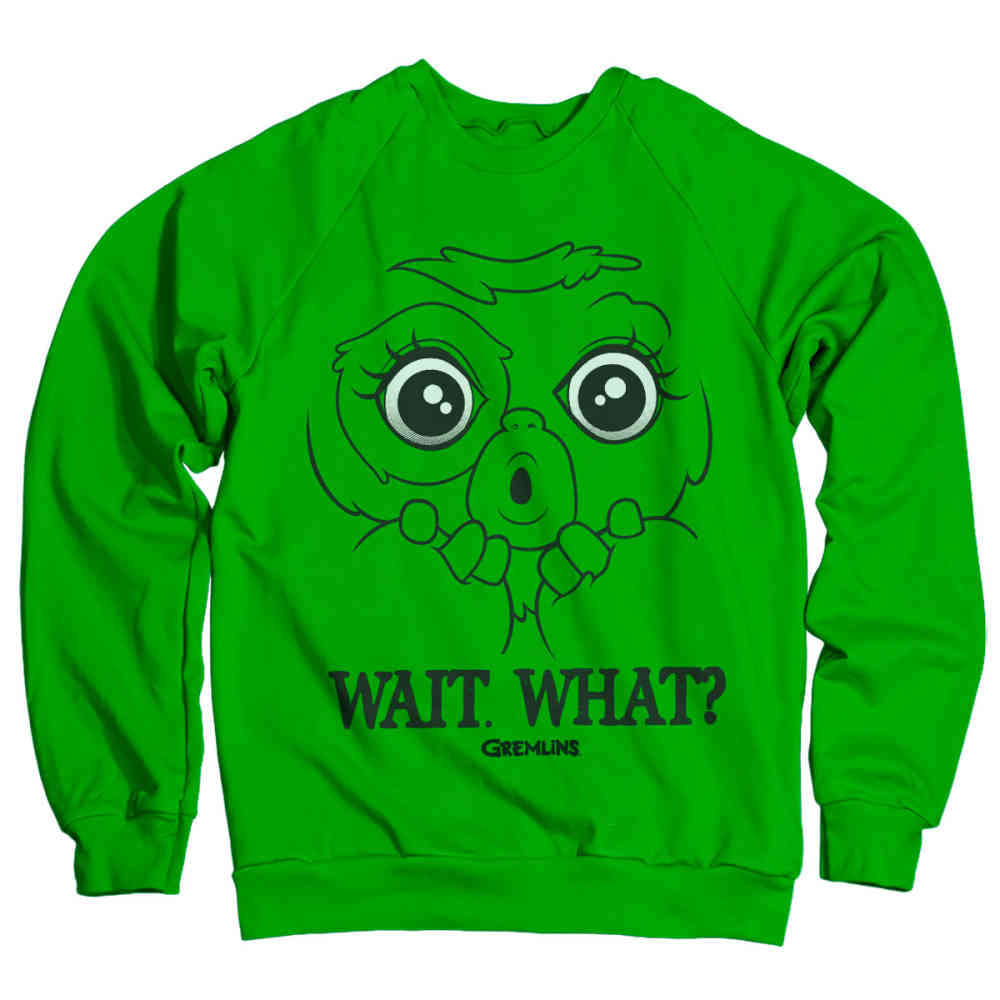 Gremlins Sweatertrui Wait. What? Groen | Attitude Holland Gremlins Sweatertrui Trust No One Wit | Attitude Holland